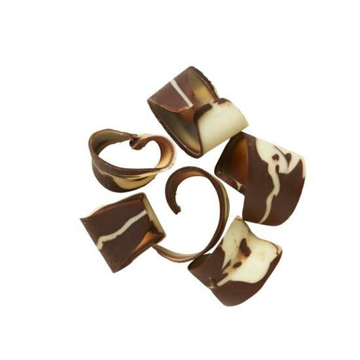 MARBLED CURLED SHAVINGMARBLED CURLED SHAVINGSpecialty Food SourceFeatures: 

Indulge yourself with ML Curled Shaving Marbled! This unique selection of chocolate-covered treats takes classic marbled chocolate to the next level with