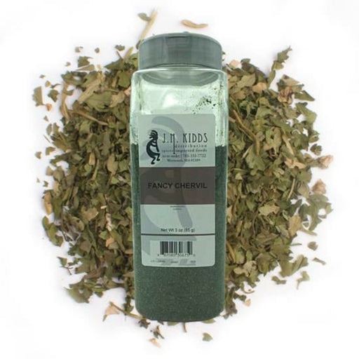 Seasonings & SpicesDRIED CHERVILDRIED CHERVILSpecialty Food SourceFeatures:

Chervil is an herb in the parsley family with delicate, lacy leaves and a mild flavor.
Commonly used in French cuisine to add flavor and color to dishes s