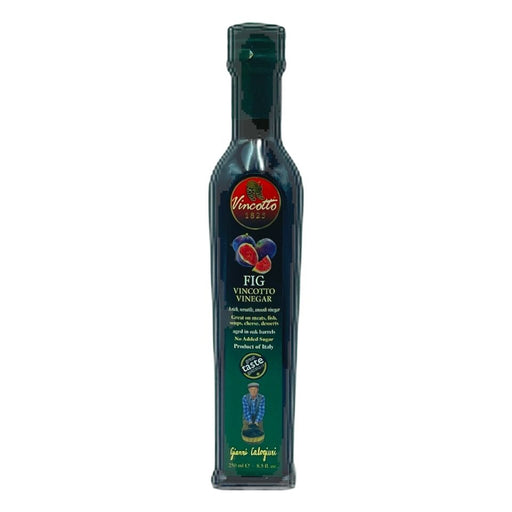 VinegarFig Vincotto 8.5 oz.Fig Vincotto 8Specialty Food SourceFig Vincotto is a fruity and sweet sauce made with figs, vinegar, and sugar. It's perfect for topping meats and pasta dishes, or enjoying as a dipping sauce.