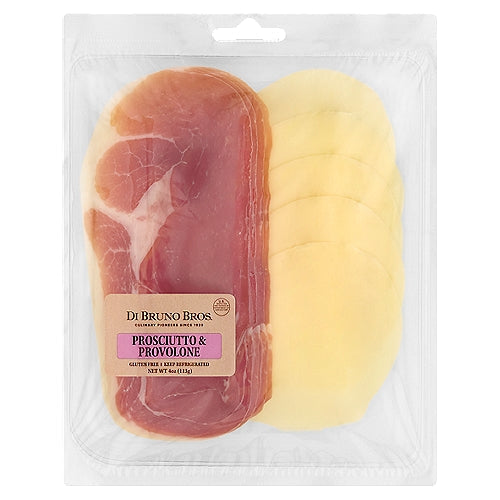Sliced prosciutto and provolone tray