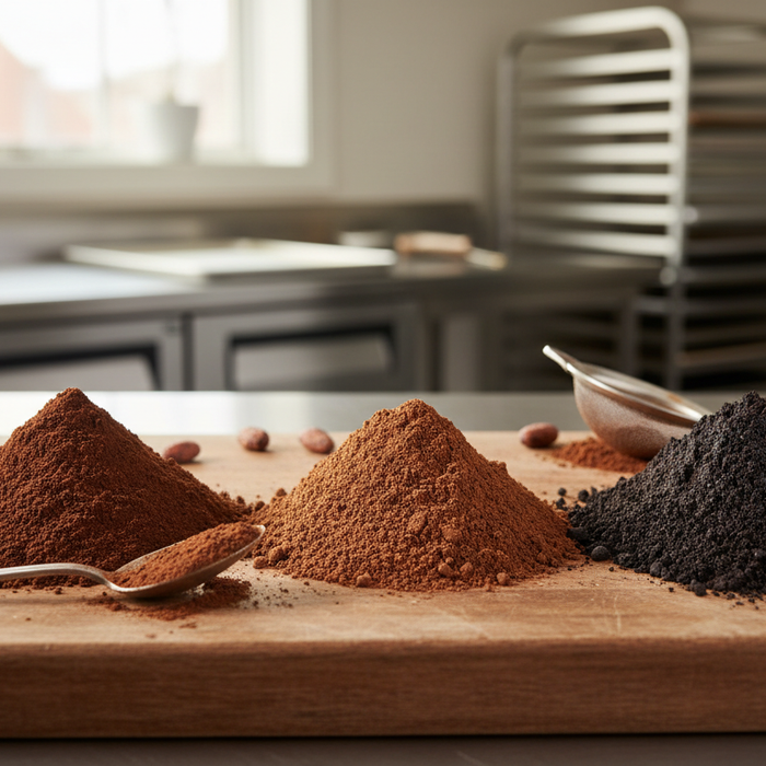 Dutch-process cocoa powders for making hot chocolate for a crowd