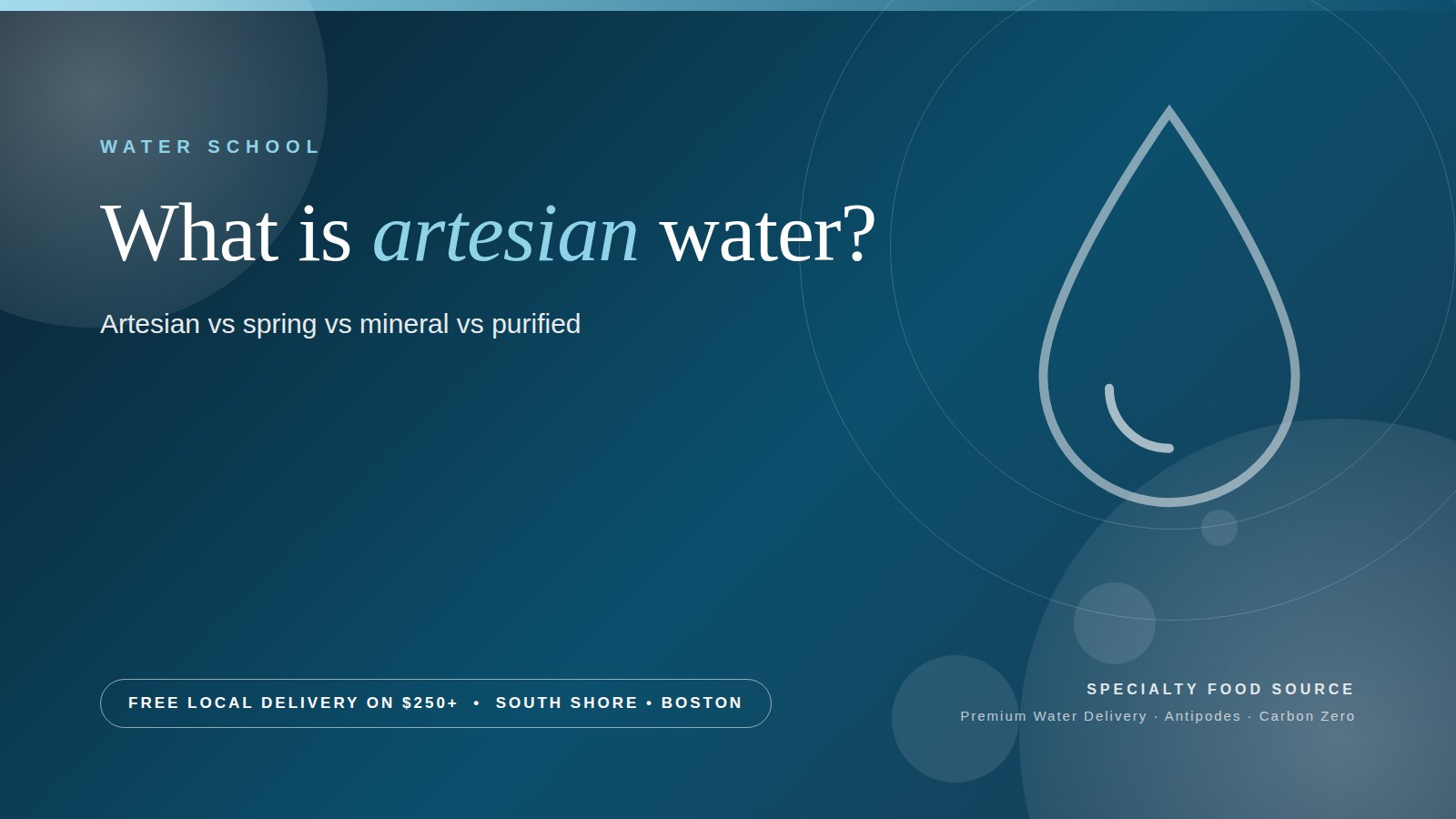 What is artesian water: artesian vs spring vs mineral vs purified water explained by a chef