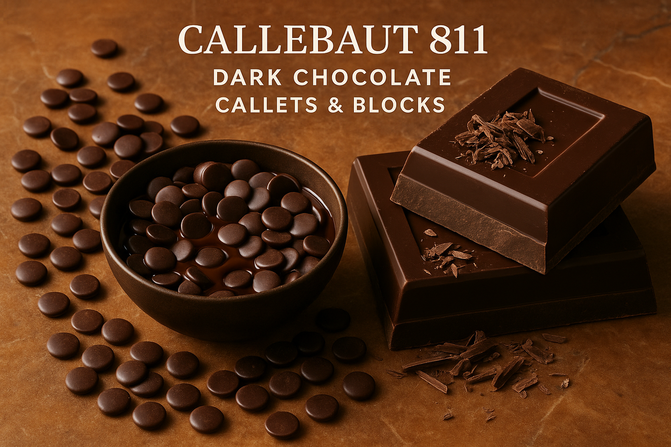 Callebaut 811 Dark Chocolate – Callets & Blocks in Bulk (5.5 lb to 55 lb)