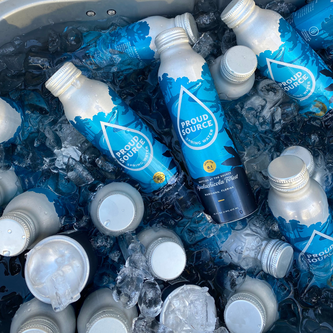Proud Source Water aluminum cans – 16oz still spring water in eco-friendly recyclable packaging