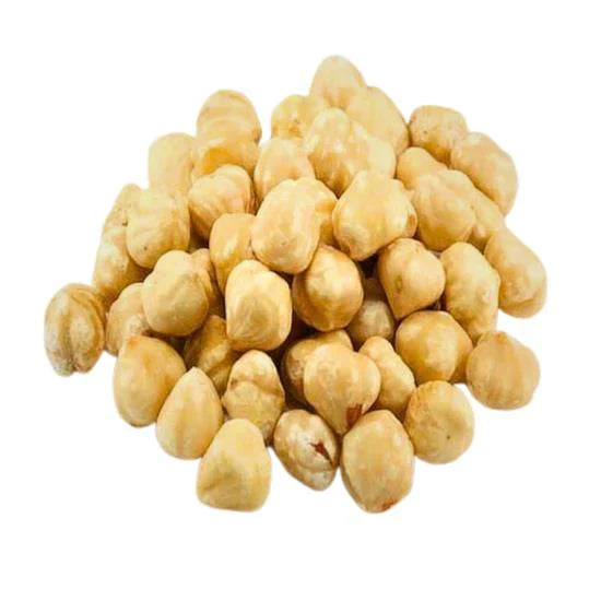 Whole raw hazelnuts, perfect for a healthy snack or baking ingredient.