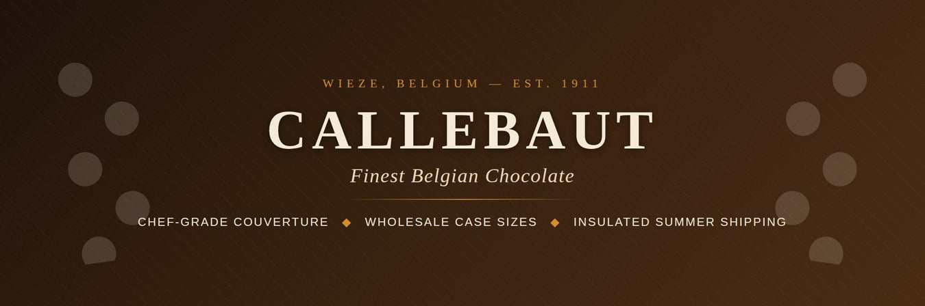 Callebaut — Finest Belgian Chocolate since 1911. Chef-grade couverture in wholesale case sizes with insulated summer shipping.