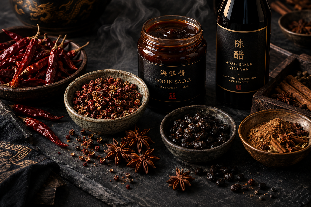 Chinese Ingredients - Sichuan, Hoisin, Black Vinegar & More