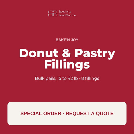 Bake'n Joy Donut and Pastry Fillings, bulk pails, special order by quote