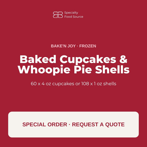 Bake'n Joy Baked Cupcakes and Whoopie Pie Shells, frozen, special order by quote