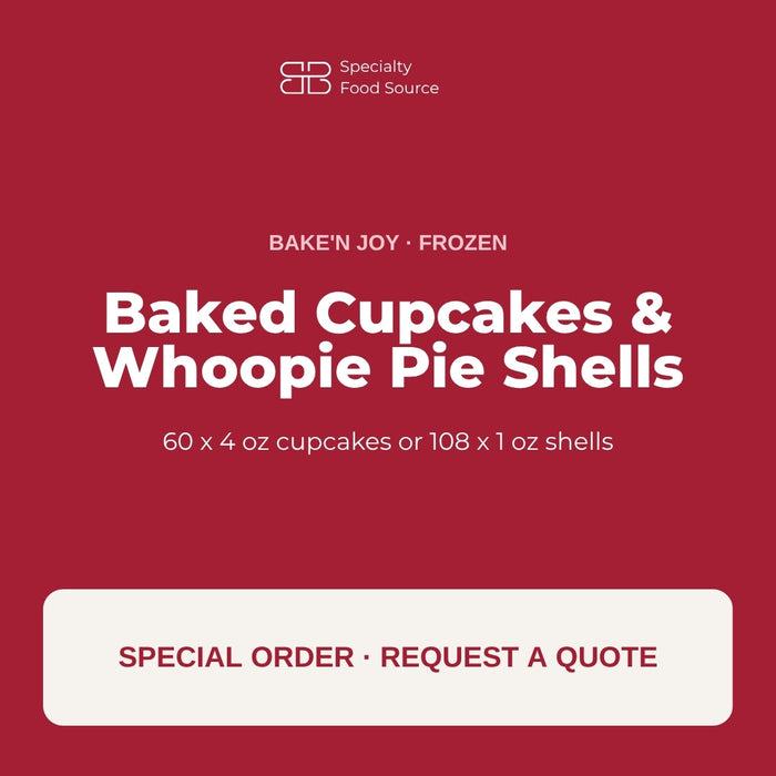 Bake'n Joy Baked Cupcakes and Whoopie Pie Shells, frozen, special order by quote