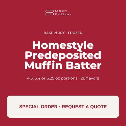 Bake'n Joy Homestyle Predeposited Muffin Batter, frozen, special order by quote