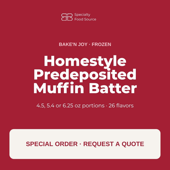 Bake'n Joy Homestyle Predeposited Muffin Batter, frozen, special order by quote