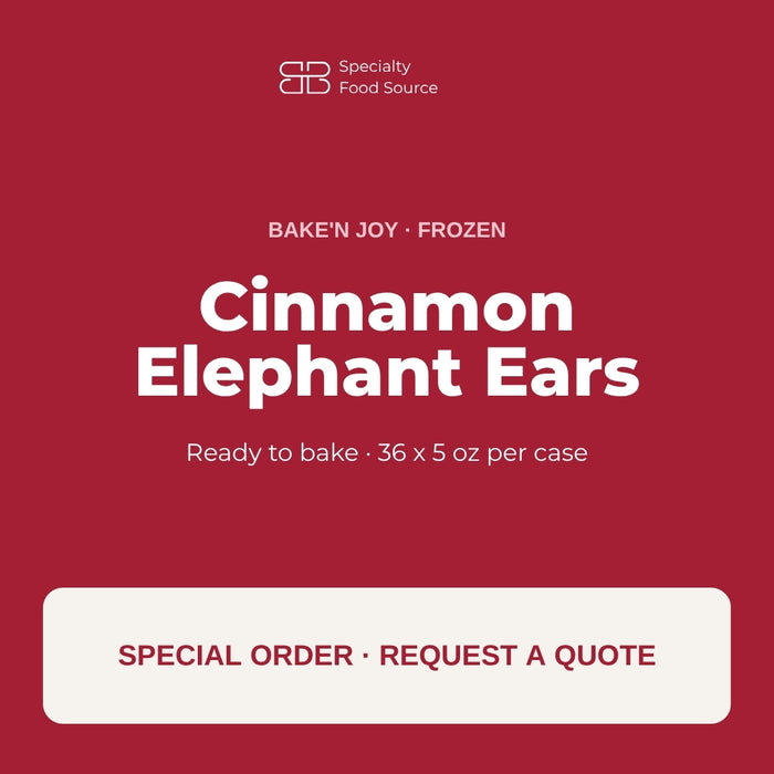 Bake'n Joy Ready-to-Bake Cinnamon Elephant Ears, 36 x 5 oz, frozen, special order by quote