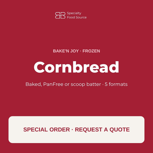 Bake'n Joy Cornbread, baked, PanFree or scoop batter, frozen, special order by quote