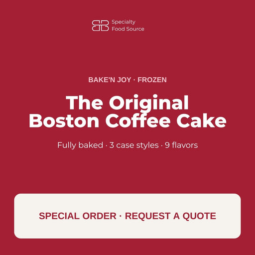 The Original Boston Coffee Cake by Bake'n Joy, fully baked and frozen, special order by quote