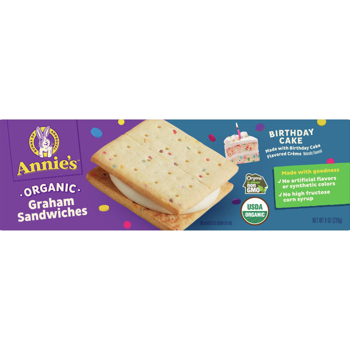 Annie's Homegrown Grəm Sandwich Birthday Cake (8 Oz, Pack of 6)