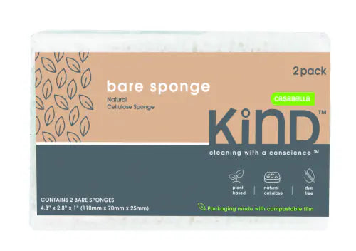 Casabella Kind Plant-Based Sponges - Large, 6x2-Pack