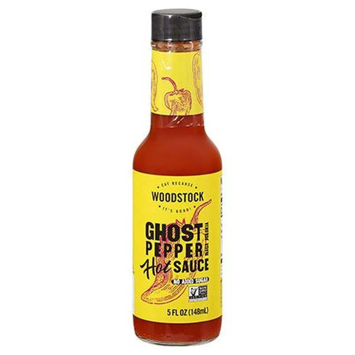 Woodstock Hot Sauce Ghost Pepper, 5 Fz Pack of 12