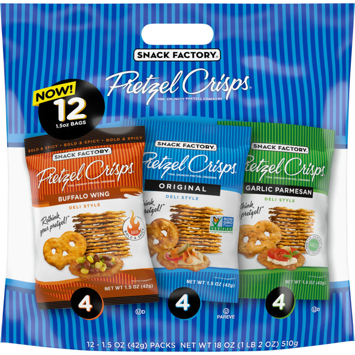 Pretzel Crisps (Pack of 3 Flavors) - 18 Oz