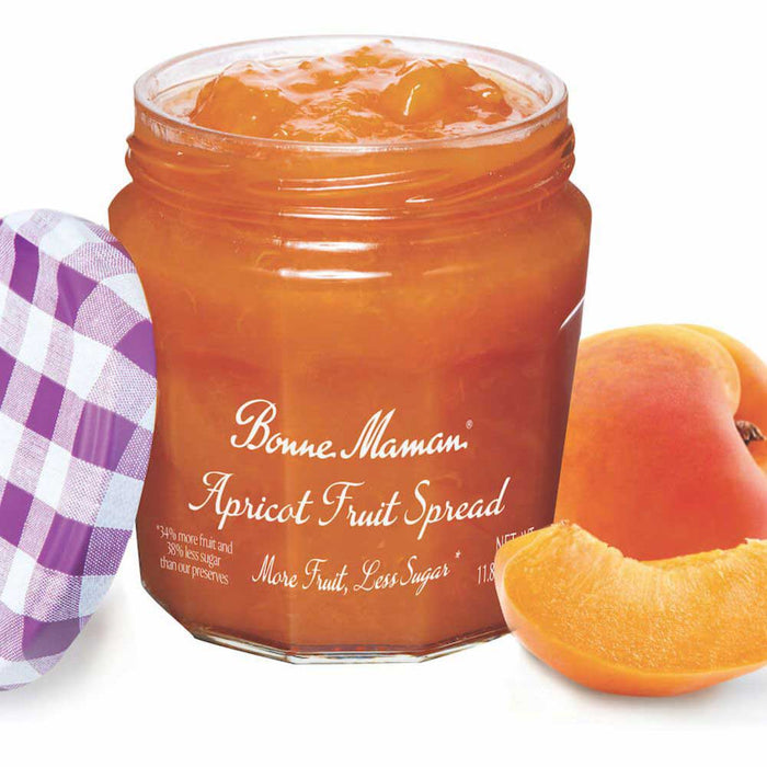 Bonne Maman Apricot Fruit Spread, Pack of Six 11.8 Oz. Jars
