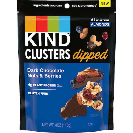 Kind Cluster Dipped Dark Chocolate Nuts & Berries - 4 oz Bars (Pack of 8)