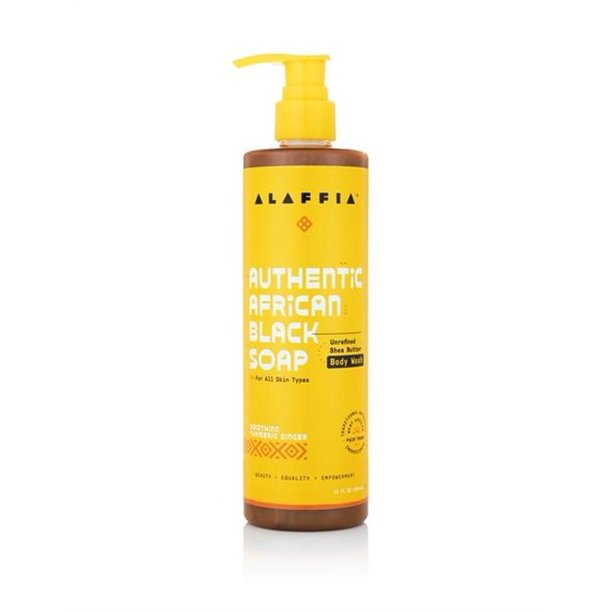 Alaffia Turmeric Ginger African Black Body Wash (12 Fl Oz)