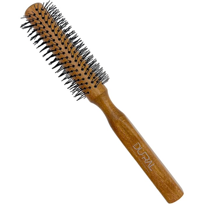 Dural Beech wood round-styler hair brush with nylon pins - 14 rows