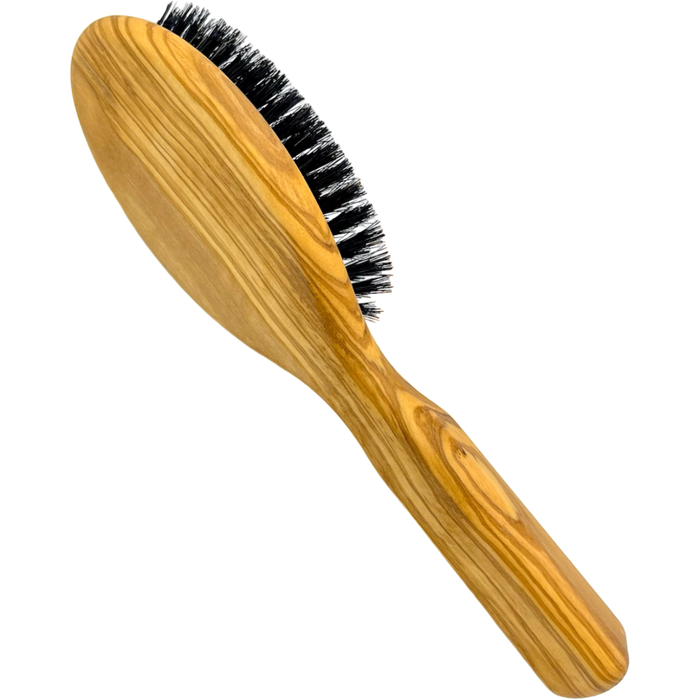 Dural Olive wood rubber cushion hair brush with boar bristles