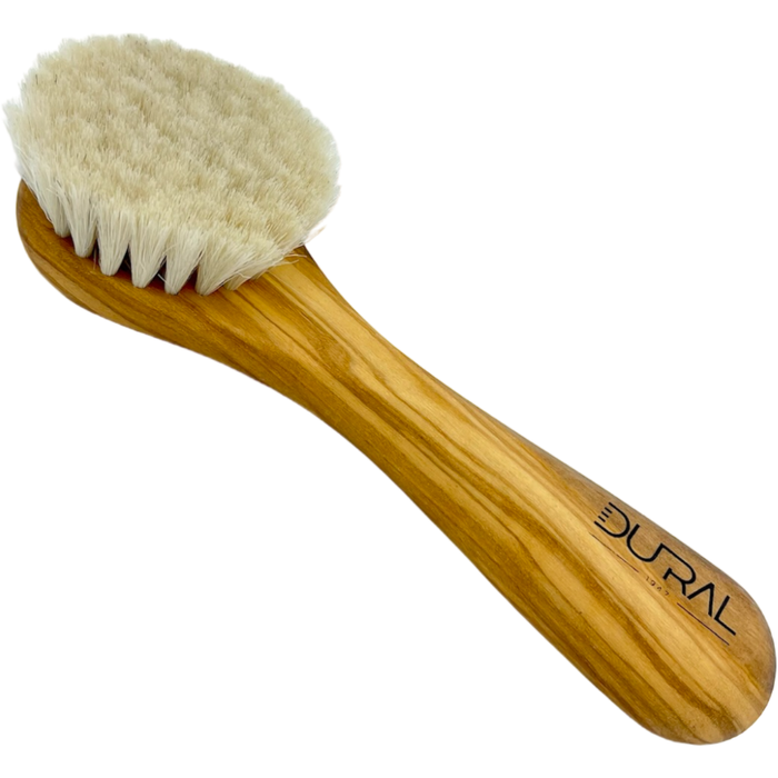 Dural Olive wood face & skin brush with natural goats hair