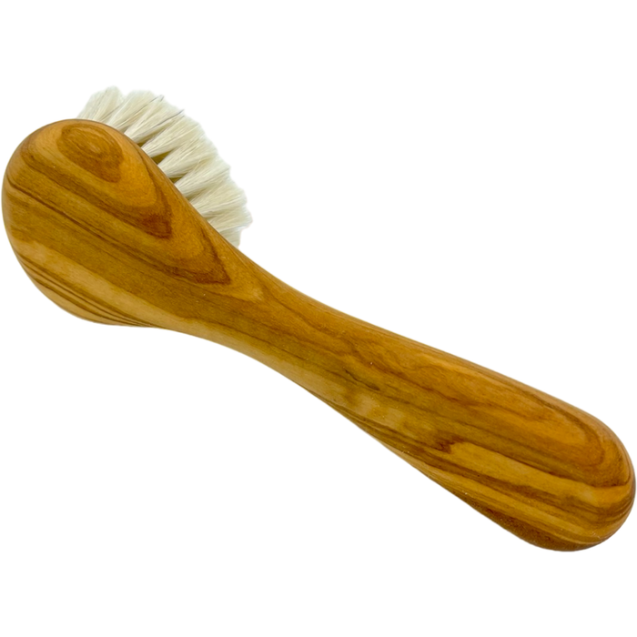 Dural Olive wood face & skin brush with natural goats hair