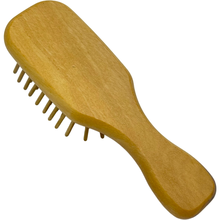 Dural Olive wood mini hair brush with rubber cushion and wooden pins