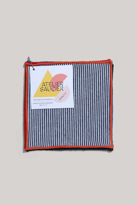 Americana Stripe Cocktail Napkins | Set of 4