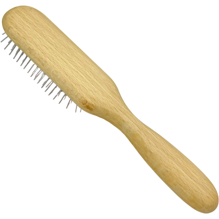 Dural Beech wood rubber cushion hair brush with steel pins without ball tips