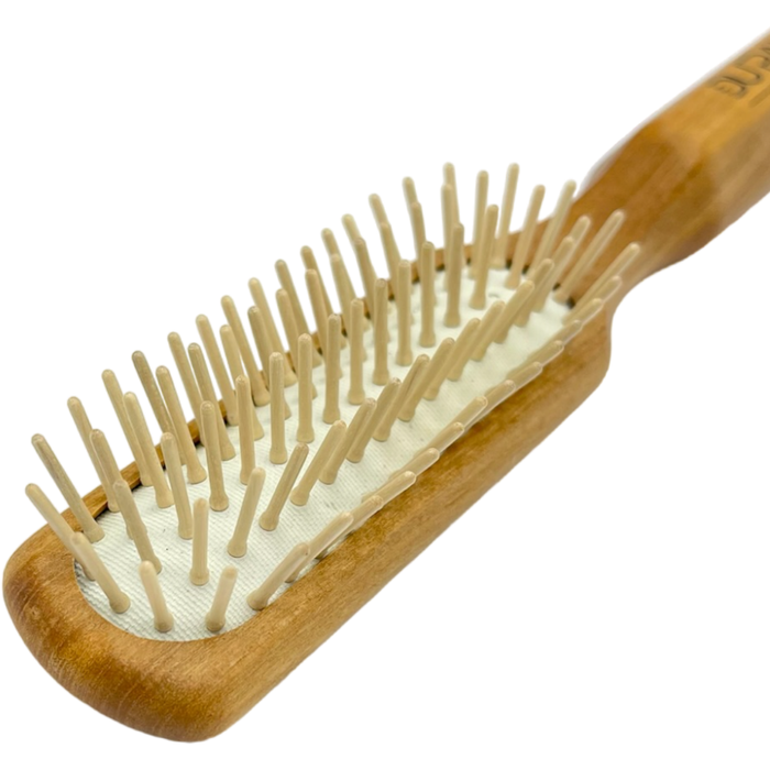 Dural Olive wood rubber cushion hair brush with wooden pins