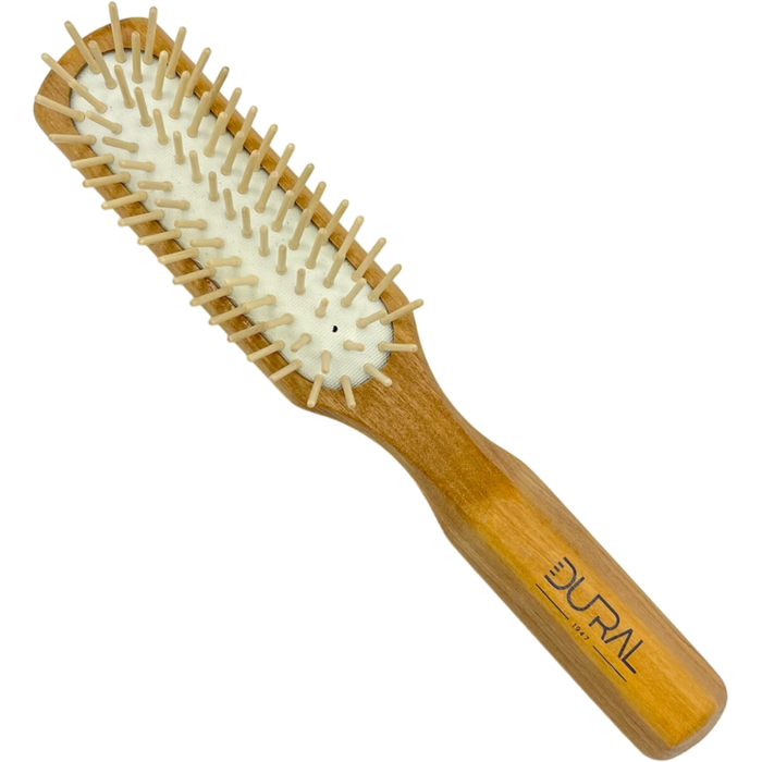 Dural Olive wood rubber cushion hair brush with wooden pins