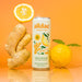 12-pack of AllDae Ginger Yuzu Superfruit Soda, a Whole30 Approved sparkling drink made with upcycled coffee fruit, tropical juice, and no added sugar.