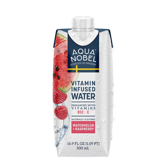 Aqua Nobel - Water Vitamin Infused Wtrmln Rs (Pack of 12-16.9 Fl Oz)