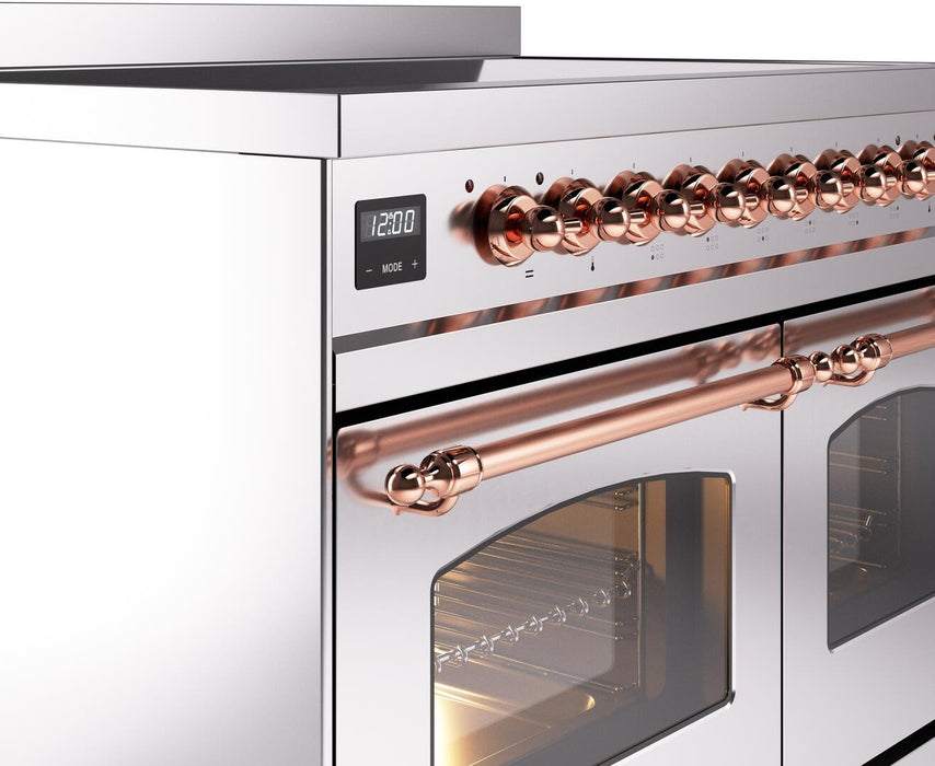 ILVE Nostalgie II 40" Electric Range, Stainless Steel, Copper Trim UPDI406NMPSSP