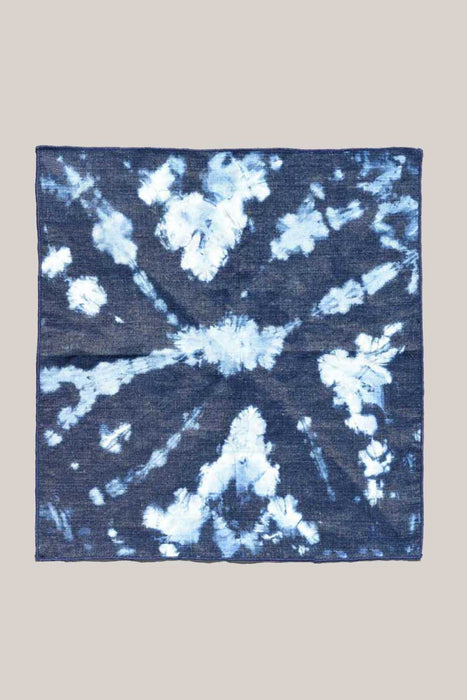 Tie-dye Denim Linen Napkins | Set of 4