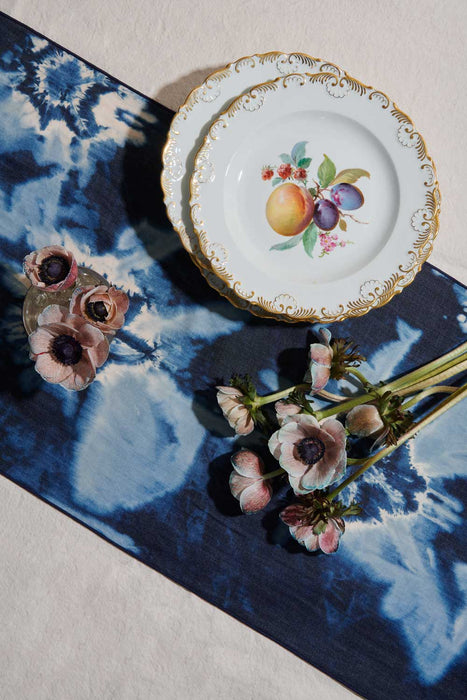 Tie-Dye Denim Table Runner