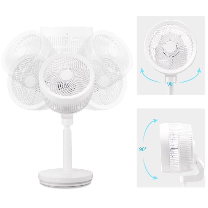 Yescom 11" Desk & Pedestal Fan with Remote Quiet Cooling Fan