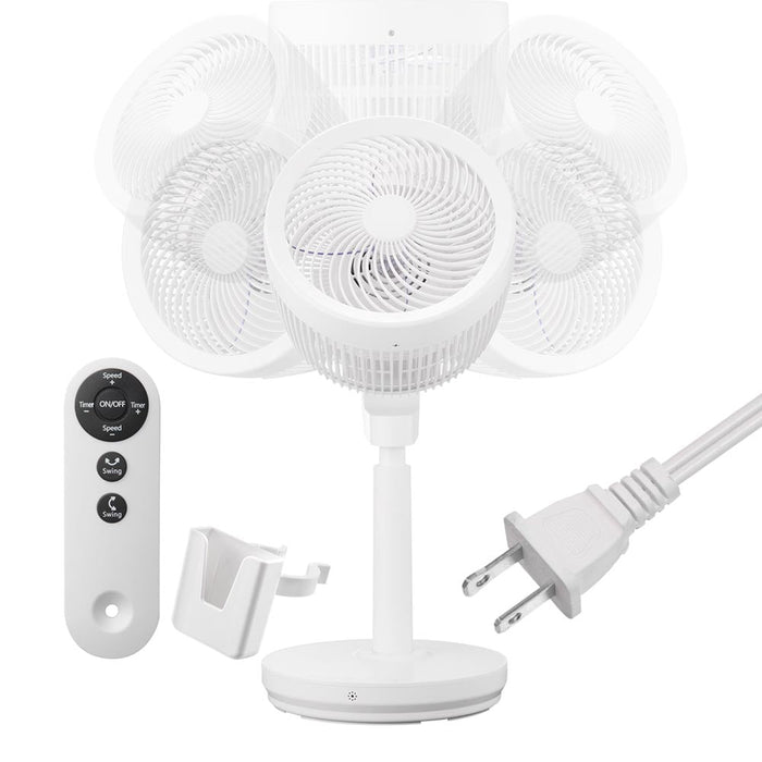 Yescom 11" Desk & Pedestal Fan with Remote Quiet Cooling Fan