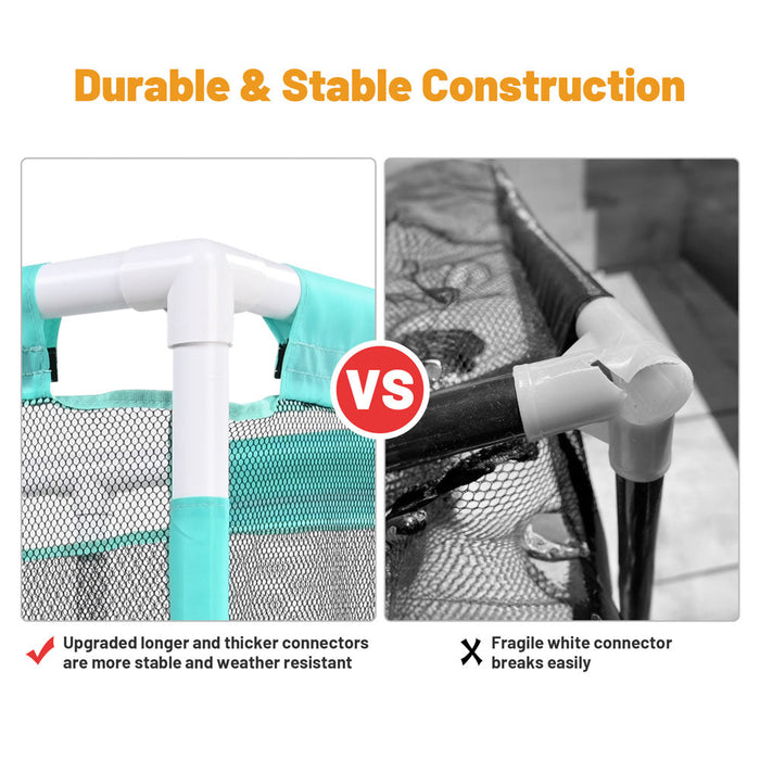 Yescom 48" Pool Toy Storage Bin Mesh Rolling Cart Heavy Frame