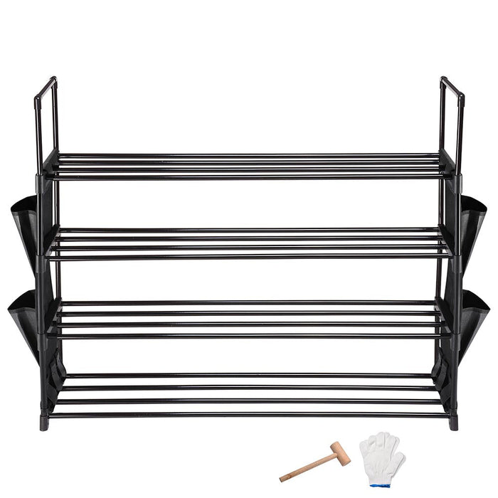 Yescom 4 Tiers 20 Pairs (35x12x29) Metal Shoe Rack Stackable Shelf