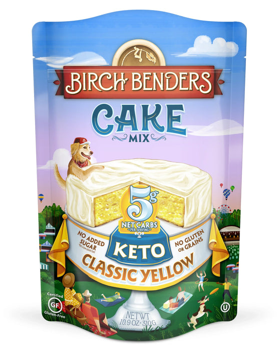 Boxes  Birch Benders - Cake Mix Classic Yllw Keto (Pack of 6 10.9oz Boxes)