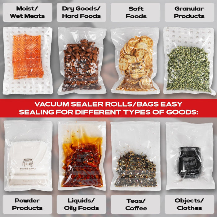 Vacuum Sealer Roll ( 11-inch)- Textured on Both Sides, 7.5 Mil Thickness