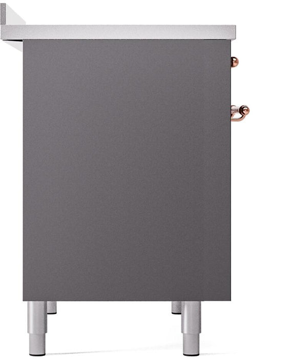 ILVE Nostalgie II 40" Electric Range, Matte Graphite, Copper Trim  UPDI406NMPMGP