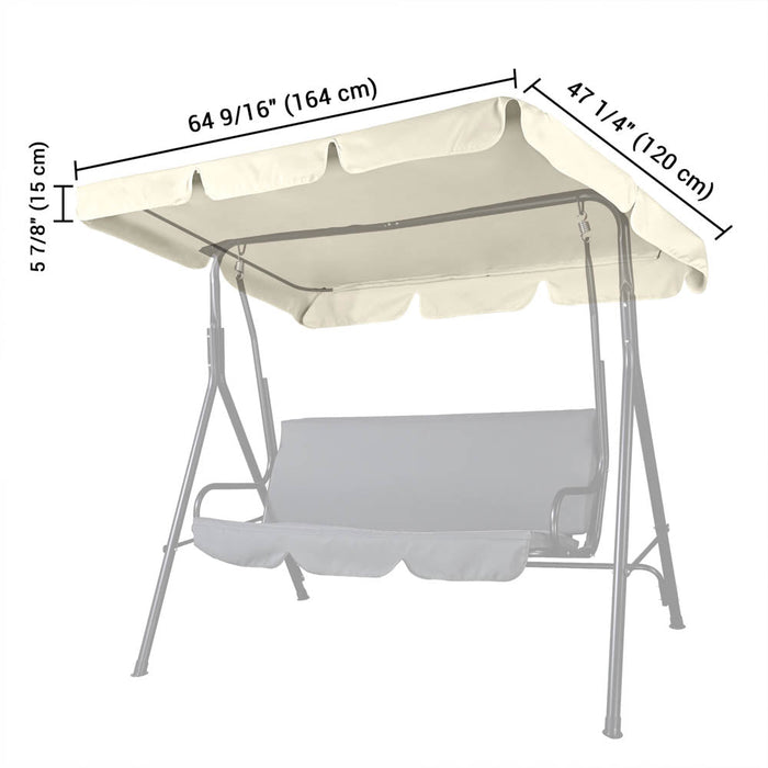 Yescom Patio Porch Replacement Swing Canopy 64"x47"