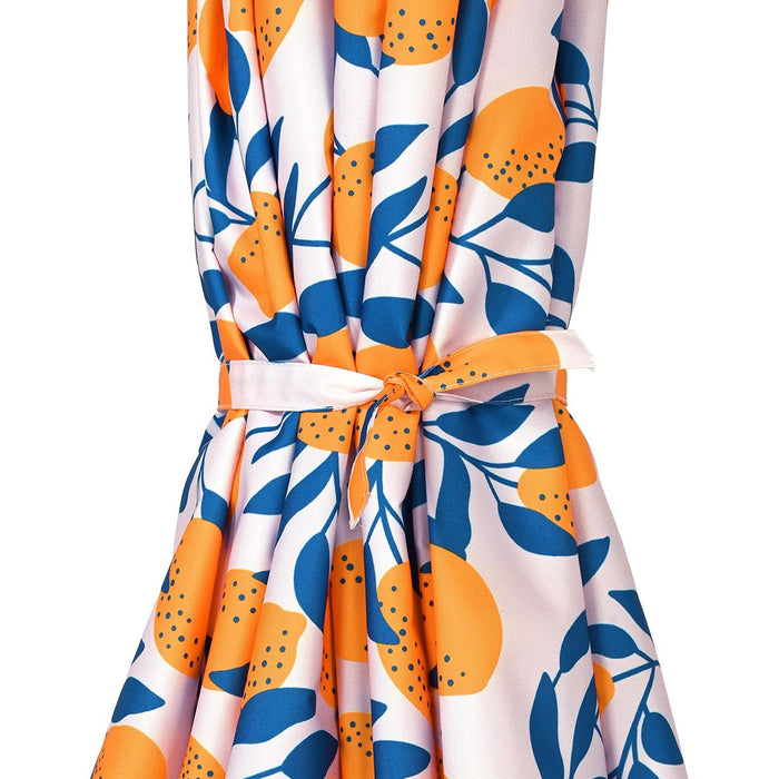 LAGarden 6ft Outdoor Patio Wood Market Umbrella Scalloped Edge 8-Rib