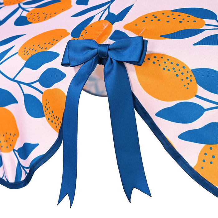 LAGarden 6ft Outdoor Patio Wood Market Umbrella Scalloped Edge 8-Rib